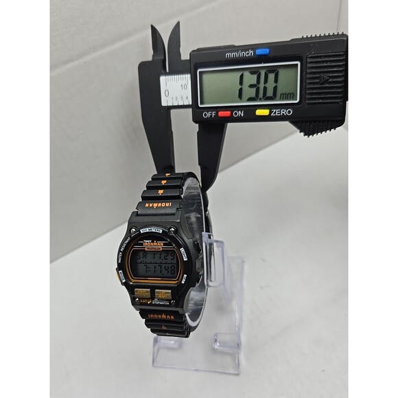 1992 Timex Ironman Triathlon Womens 8 Lap 100M Digital Watch Black New Battery - Picture 6 of 11